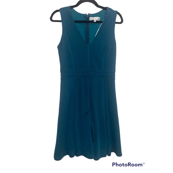Adelyn Rae Cutout Teal Fit and Flare Dress Medium - Picture 1 of 7